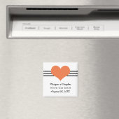 Mod Heart Save the Date Magnet, Orange Magnet (In Situ (Geschirrspüler))