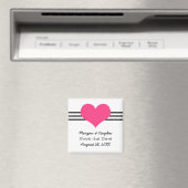 Mod Heart Save the Date Magnet, Pink Magnet (In Situ (Geschirrspüler))