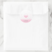 Mod-Heart Swirt-Aufkleber, hellrosa Runder Aufkleber (Tasche)