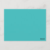 Mod Heart Tischnummer Postcard, Aqua (Rückseite)