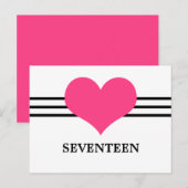 Mod Heart Tischnummer Postcard, rosa (Vorne/Hinten)