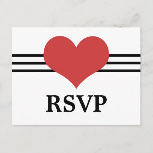 Mod Heart UAWG Postcard, rot Einladungspostkarte