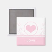 Mod Heart Wirbel Magnet, Light Pink Magnet (Vorderseite/Rückseite)
