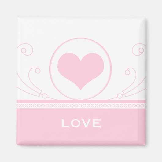 Mod Heart Wirbel Magnet, Light Pink Magnet (Vorne)