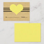 Mod Herz-Platzkarte, gelb Platzkarte (Vorne/Hinten)