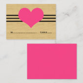 Mod Herz-Platzkarte, rosa Platzkarte (Vorne/Hinten)