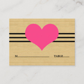 Mod Herz-Platzkarte, rosa Platzkarte