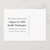 Mod Herz Save the Date Postkarte, rot Ankündigungspostkarte (Rückseite)