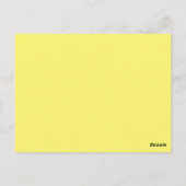 Mod Herz-Tischnummer, Gelb Postkarte (Rückseite)