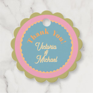 Mod Hochzeit Daisy Farbige Danke Geschenkanhänger