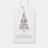 Mod Holiday Christmas Tree (Personalisiert) Geschenkanhänger (Vorderseite)
