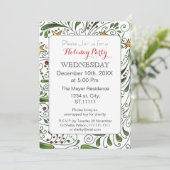 Mod Holiday Pattern, Feiertag Einladung (Stehend Vorderseite)