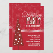 Mod Holiday Tree Weihnachtsfeier Party Einladung (Vorne/Hinten)