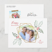 Mod Holly Gold Geo Foto Frame | Urlaubskarte Postkarte (Vorne/Hinten)