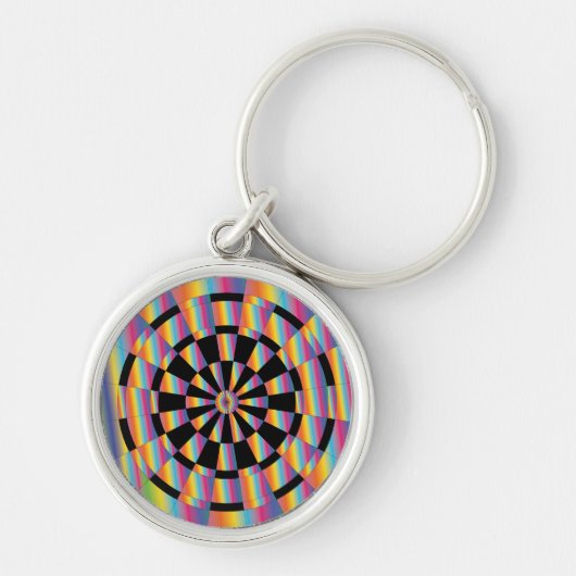 Mod Iridescent Dartboard Schlüsselanhänger (Vorne)
