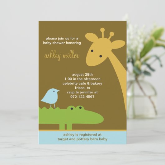 Mod Jungle Einladungen (Stehend Vorderseite)