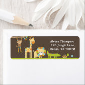 Mod Jungle Safari Rücksendeadressen-Aufkleber (Insitu)