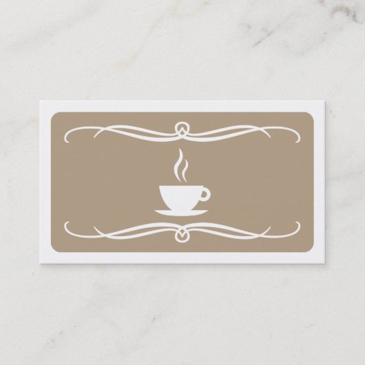 Mod-Kaffee-Tasse (Farbe anpassbar) Visitenkarte (Vorderseite)