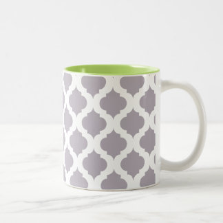 Mod-Kaffee-Tasse in Lila und in Grünem Zweifarbige Tasse