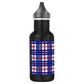 Mod Kariertes Muster Red White Blue Edelstahlflasche (Links)