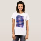 Mod Kariertes Muster Red White Blue T-Shirt (Vorne ganz)