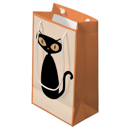 Mod-Katzen-Geschenk-Tasche Kleine Geschenktüte (Vorderseite Schrägansicht)