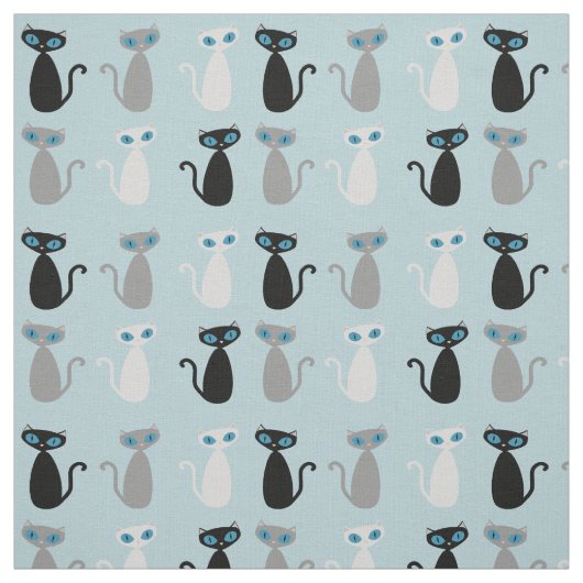 Mod-Katzen-multi Gewebe Stoff (Muster)