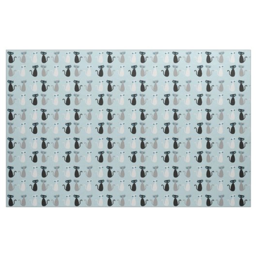 Mod-Katzen-multi Gewebe Stoff (Fat Quarter (45,7 x 55,9 cm))