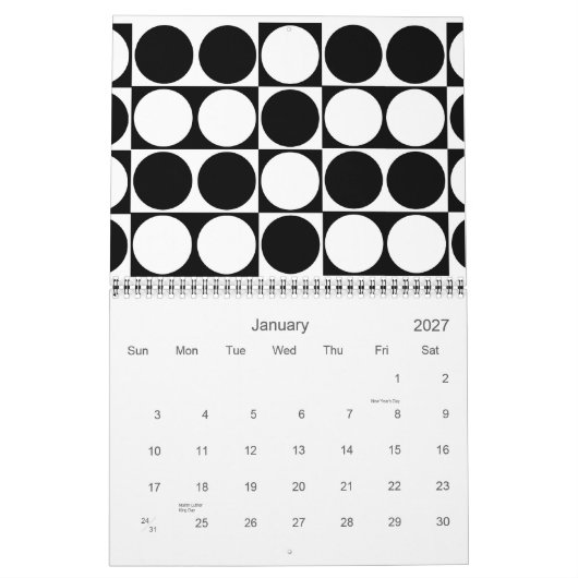 Mod kopiert 2011 Monatskalender - Medium Kalender (Jan 2027)