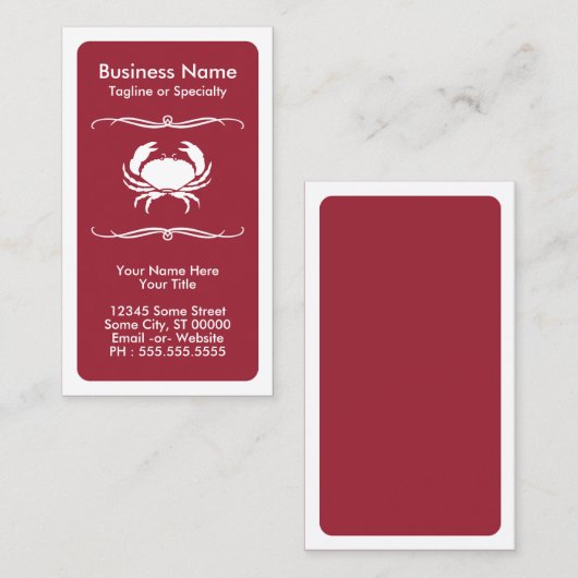 Mod-Krabbe Visitenkarte (Vorne/Hinten)