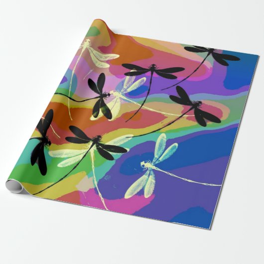 Mod-Libellen Geschenkpapier (Ungerollt)
