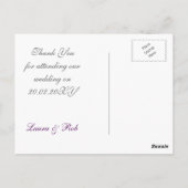 Mod lila, aquamarin blauer Pfau Danke, dass Sie No Postkarte (Rückseite)