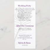 Mod lila, aquamarine Hochzeitsprogramme Programm (Rückseite)