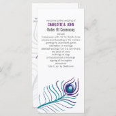 Mod lila, aquamarine Hochzeitsprogramme Programm (Vorne/Hinten)