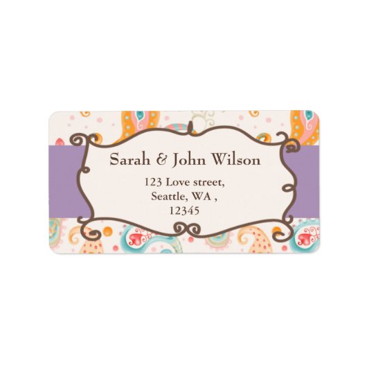 Mod lila, Rücksendekennzeichen Adressaufkleber (Vorne)