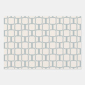 Mod Links Retro Modernes geometrisches Muster Geschenkpapier Set (Vorderseite 2)