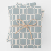 Mod Links Retro Modernes geometrisches Muster Geschenkpapier Set (Beispiel)