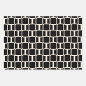 Mod Links Retro Modernes geometrisches Muster Geschenkpapier Set (Vorderseite 3)