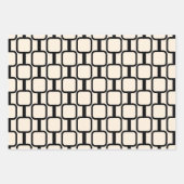 Mod Links Retro Modernes geometrisches Muster Geschenkpapier Set (Vorderseite 2)