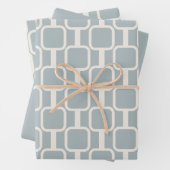 Mod Links Retro Modernes geometrisches Muster Geschenkpapier Set (Beispiel)