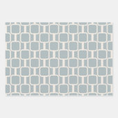 Mod Links Retro Modernes geometrisches Muster Geschenkpapier Set (Vorderseite)