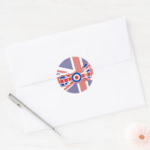 Mod Logo 2 Runde Union Jack Aufkleber (Umschlag)