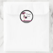 Mod Mama Vielen Dank Baby Showaufkleber Runder Aufkleber (Tasche)