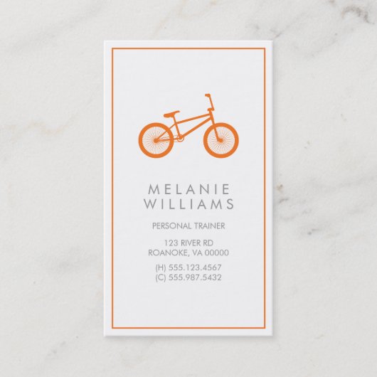 Mod Mandarine Fahrrad Visitenkarte (Vorderseite)
