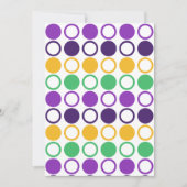 Mod Mardi Gras Dots Feiertagskarte (Vorderseite)