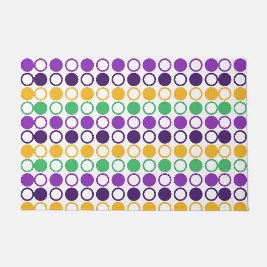 Mod Mardi Gras Dots Fußmatte (Vorderseite)