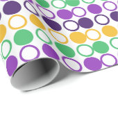 Mod Mardi Gras Dots Geschenkpapier (Rolleneckpunkt)