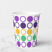 Mod Mardi Gras Dots Pappbecher (Rückseite)
