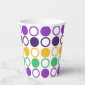 Mod Mardi Gras Dots Pappbecher (Vorderseite)