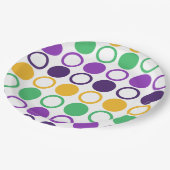 Mod Mardi Gras Dots Pappteller (Schrägansicht)